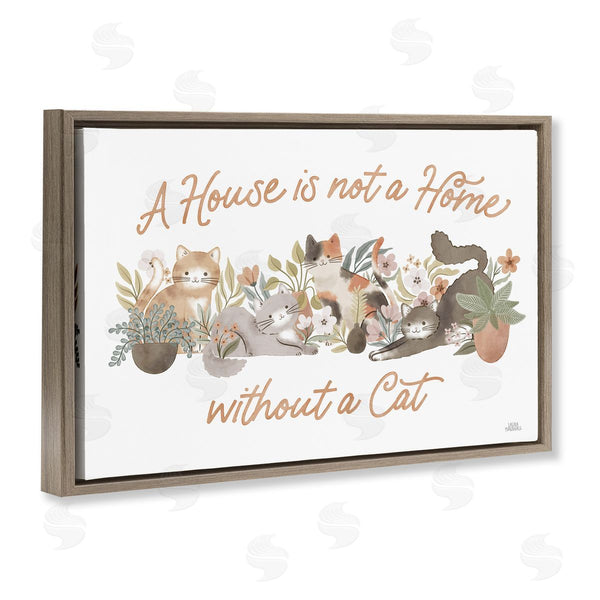 Stupell Industries Laura Marshall | Cozy Cats And Plants Phrase