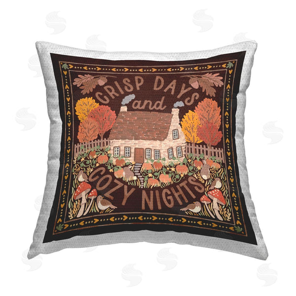 Stupell Industries Laura Marshall | Crisp Days Fall Phrase Printed Throw Pillow
