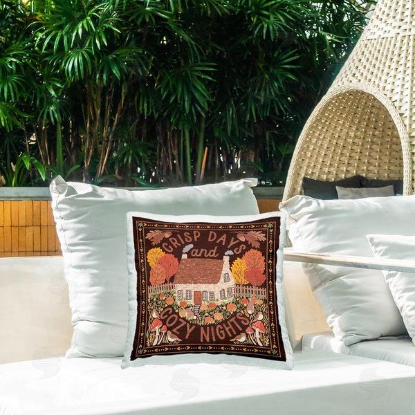 Stupell Industries Laura Marshall | Crisp Days Fall Phrase Printed Throw Pillow