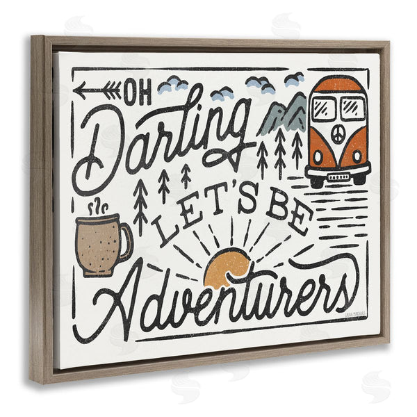 Stupell Industries Laura Marshall | Darling Lets Be Adventurers Quote
