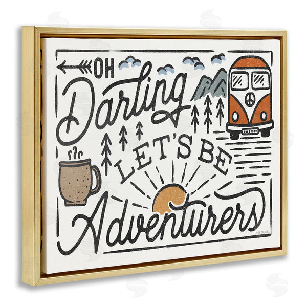 Stupell Industries Laura Marshall | Darling Lets Be Adventurers Quote