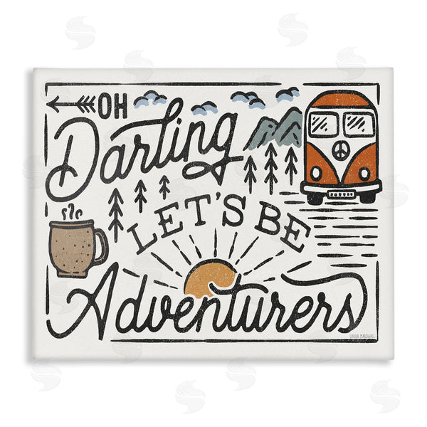 stupell industries Laura Marshall | Darling Lets Be Adventurers Quote