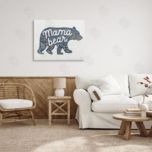 Stupell Industries Laura Marshall | Floral Mama Bear Phrase Wall Art