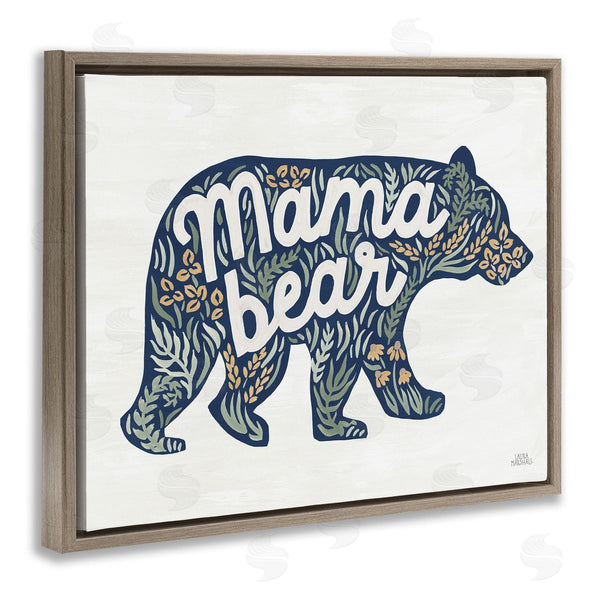 Stupell Industries Laura Marshall | Floral Mama Bear Phrase Wall Art