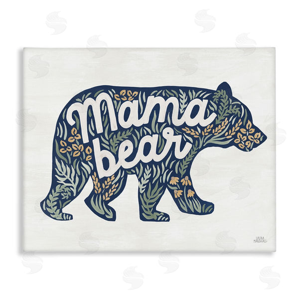 stupell industries Laura Marshall | Floral Mama Bear Phrase Wall Art