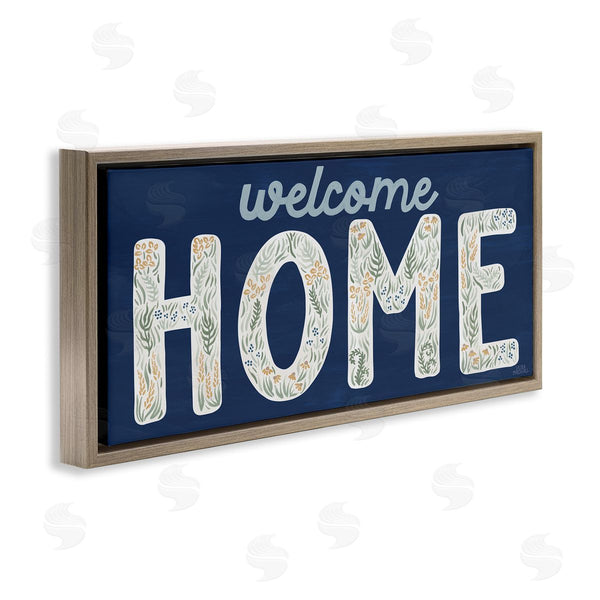 Stupell Industries Laura Marshall | Floral Welcome Phrase Wall Art