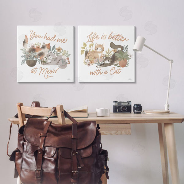 Stupell Industries Laura Marshall | Garden Friends Cat Phrases Wall Art