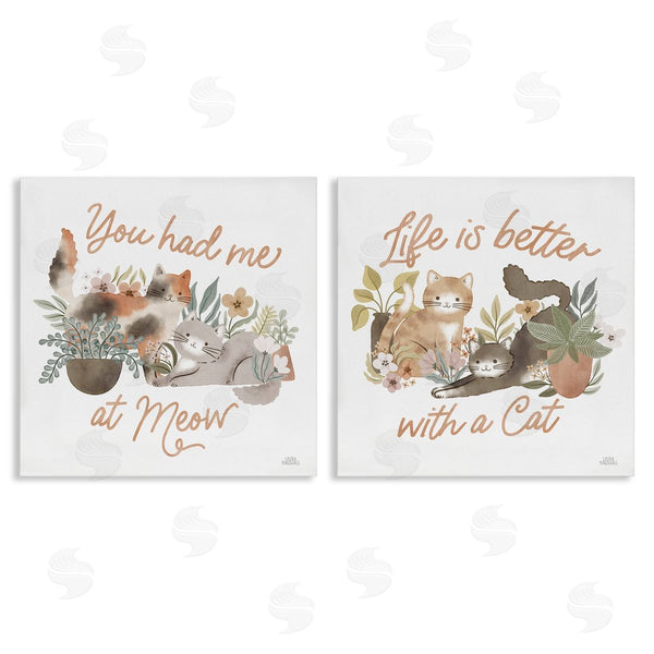 stupell industries Laura Marshall | Garden Friends Cat Phrases Wall Art