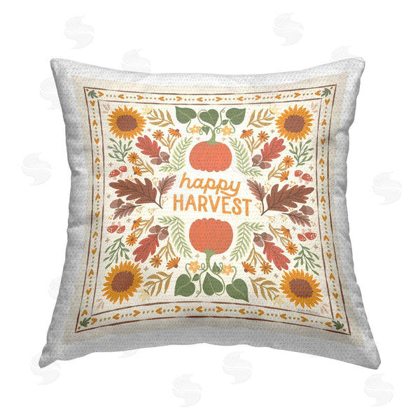 Stupell Industries Laura Marshall | Happy Harvest Pattern Printed Throw Pillow