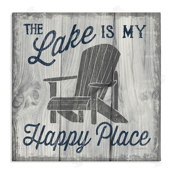 stupell industries Laura Marshall | Happy Place Lake Phrase Wall Art