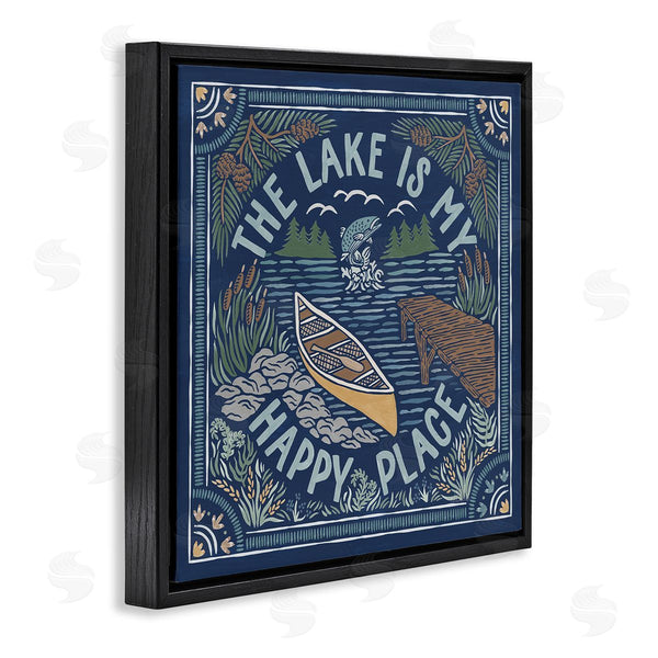 Stupell Industries Laura Marshall | Lake Happy Place Phrase Wall Art
