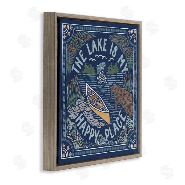 Stupell Industries Laura Marshall | Lake Happy Place Phrase Wall Art