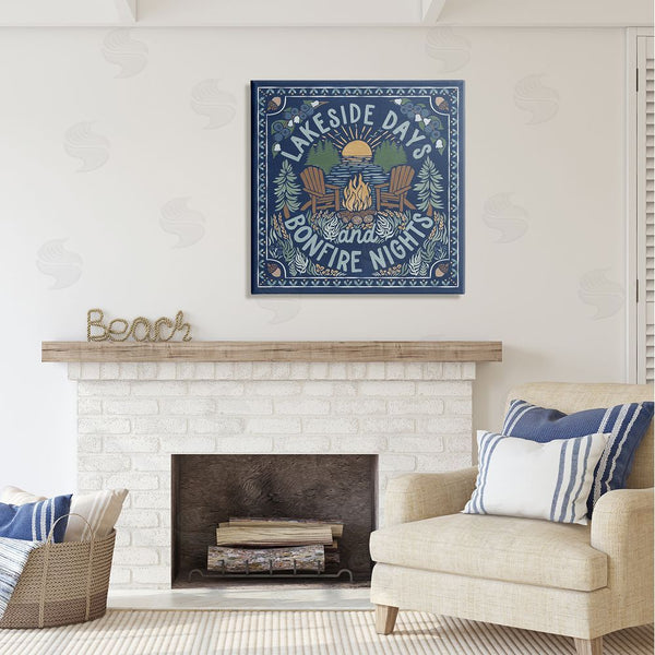 Stupell Industries Laura Marshall | Lakeside Campfire Phrase Wall Art
