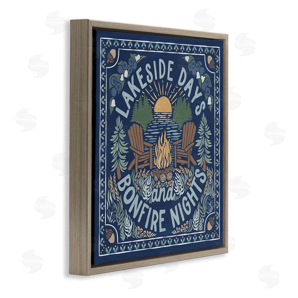 Stupell Industries Laura Marshall | Lakeside Campfire Phrase Wall Art