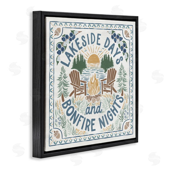 Stupell Industries Laura Marshall | Lakeside Days Bonfire Nights Wall Art