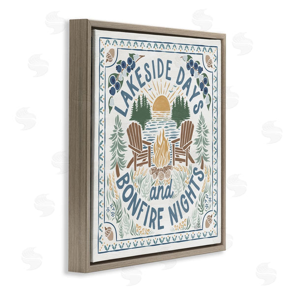 Stupell Industries Laura Marshall | Lakeside Days Bonfire Nights Wall Art