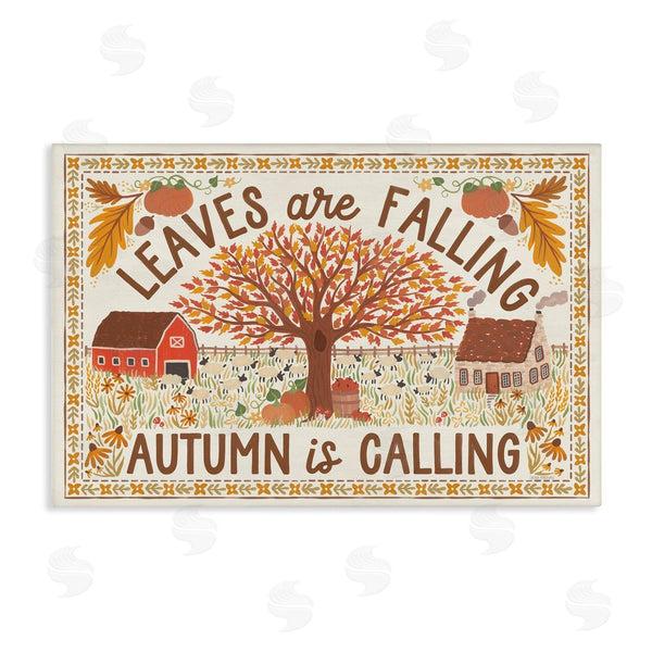 stupell industries Laura Marshall | Leaves Are Falling Scene
