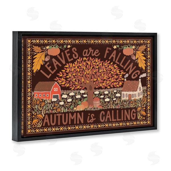 Stupell Industries Laura Marshall | Leaves Falling On Brown