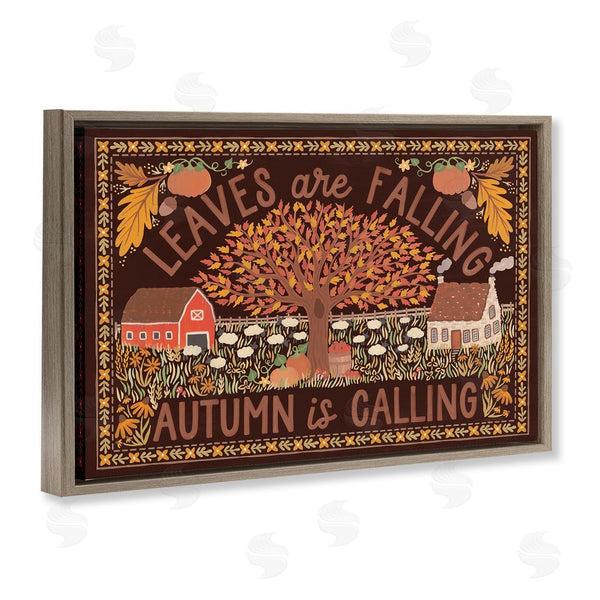 Stupell Industries Laura Marshall | Leaves Falling On Brown