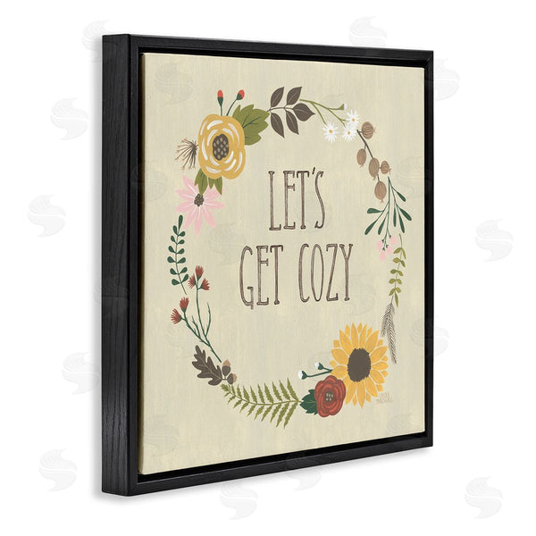 Stupell Industries Laura Marshall | Let's Get Cozy Floral Wreath Wall Art
