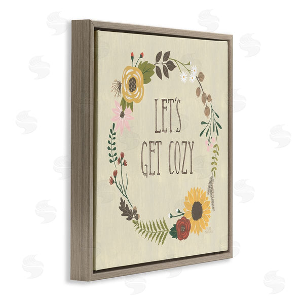 Stupell Industries Laura Marshall | Let's Get Cozy Floral Wreath Wall Art