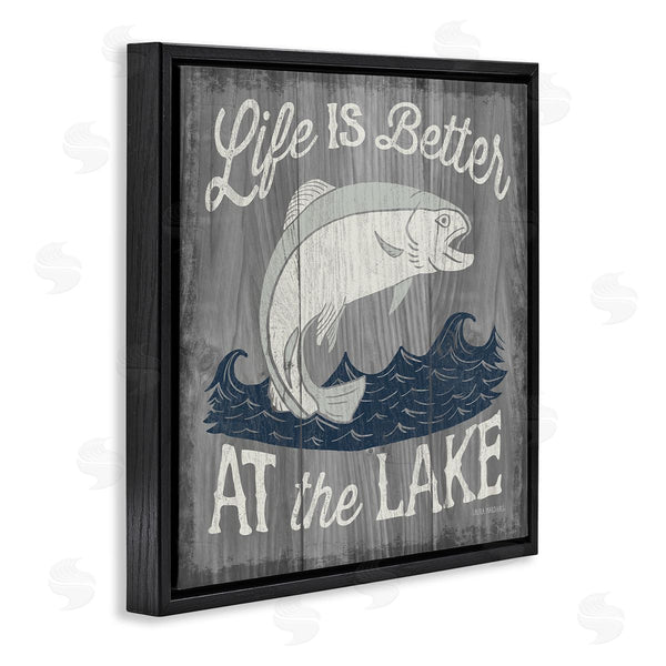 Stupell Industries Laura Marshall | Life Better At Lake Rustic Wall Art