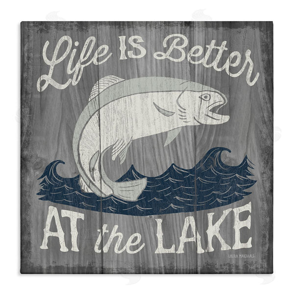 stupell industries Laura Marshall | Life Better at Lake Rustic Wall Art