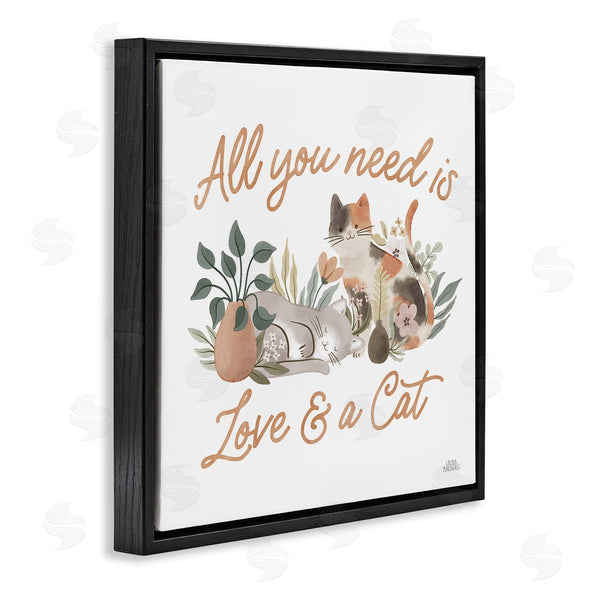 Stupell Industries Laura Marshall | Love And A Cat Phrase