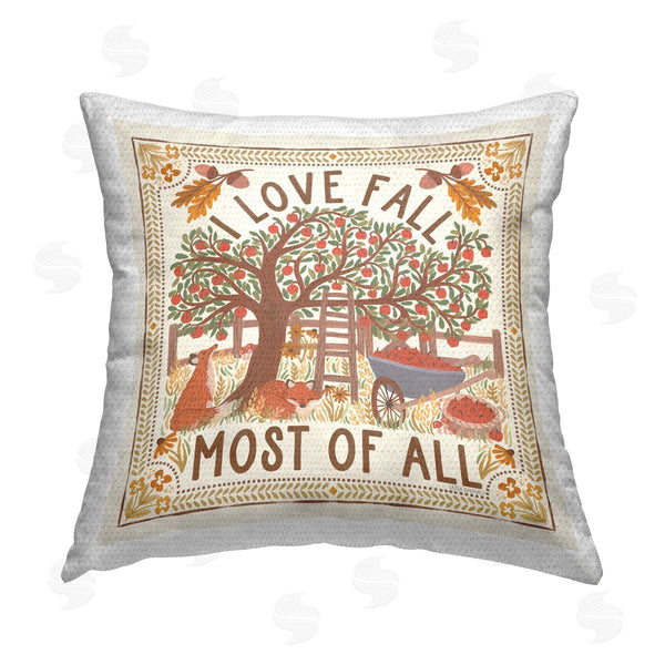 Stupell Industries Laura Marshall | Love Fall Scenery Printed Throw Pillow