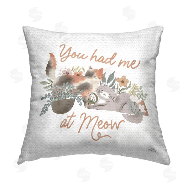 Stupell Industries Laura Marshall | Meow Garden Friends Printed Throw Pillow