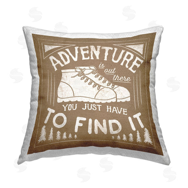 Stupell Industries Laura Marshall | Motivational Adventure Phrase Printed Throw Pillow