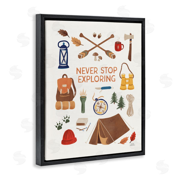 Stupell Industries Laura Marshall | Never Stop Exploring Phrase Wall Art