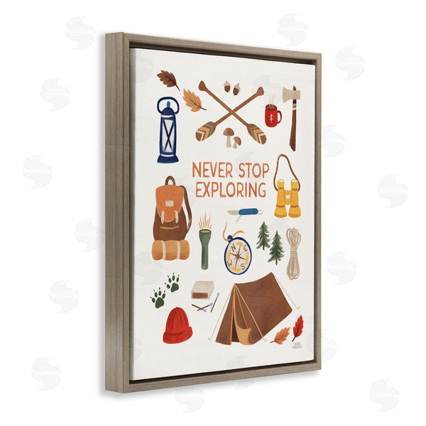 Stupell Industries Laura Marshall | Never Stop Exploring Phrase Wall Art