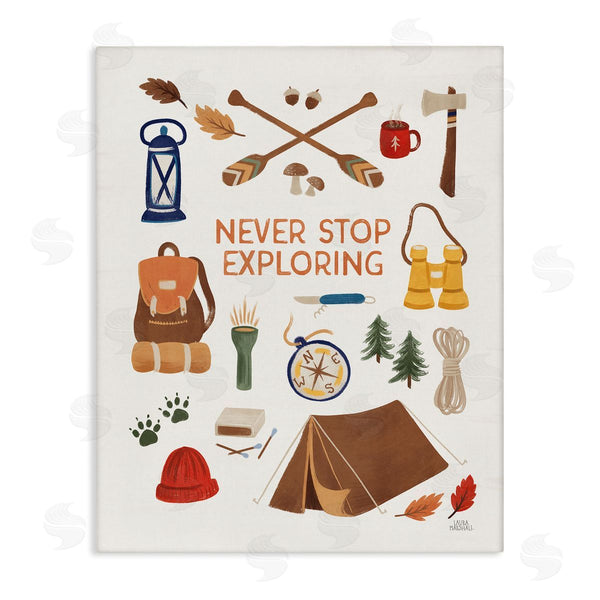 stupell industries Laura Marshall | Never Stop Exploring Phrase Wall Art
