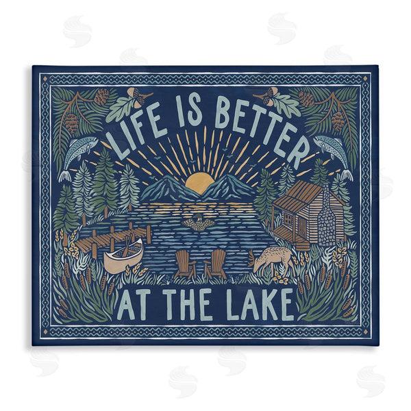 stupell industries Laura Marshall | Night Lake Scene Phrase Wall Art