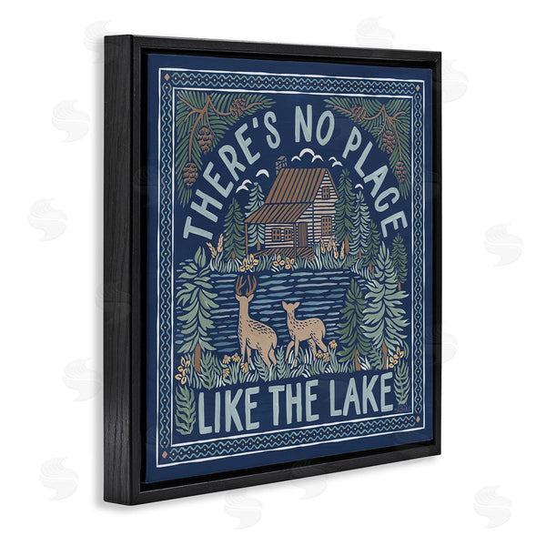 Stupell Industries Laura Marshall | No Place Like Lake Phrase Wall Art