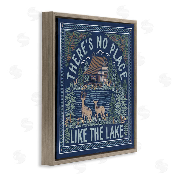 Stupell Industries Laura Marshall | No Place Like Lake Phrase Wall Art