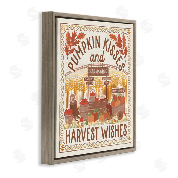 Stupell Industries Laura Marshall | Pumpkin Kisses Fall Scene