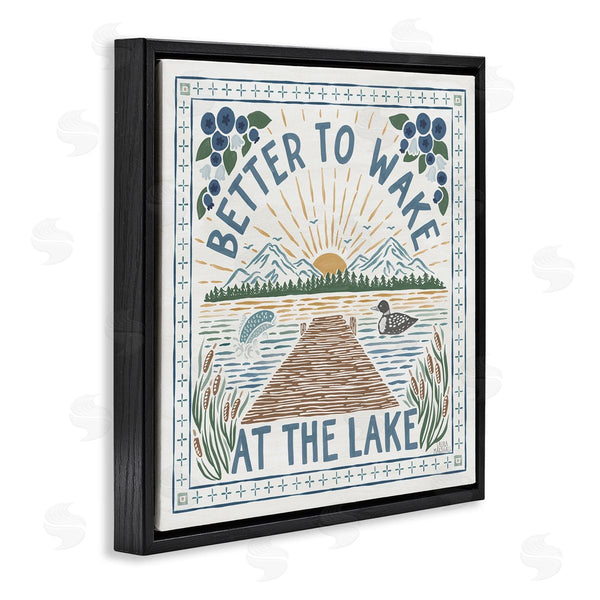 Stupell Industries Laura Marshall | Wake At Lake Phrase Wall Art