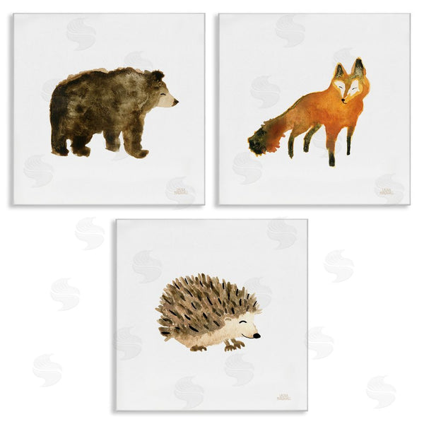 stupell industries Laura Marshall | Whimsical Forest Animal Watercolors Wall Art