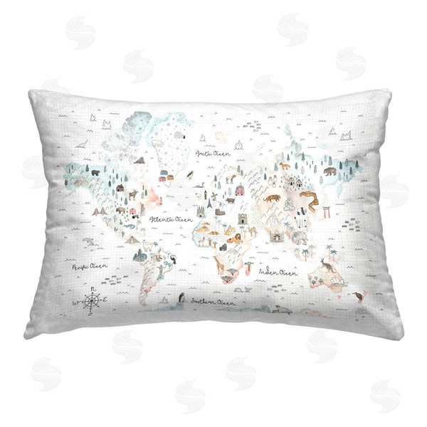 stupell industries Laura Marshall | Whimsical World Traveler Map
