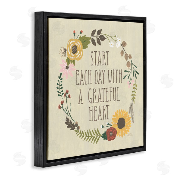 Stupell Industries Laura Marshall | With A Grateful Heart Flowers Wall Art