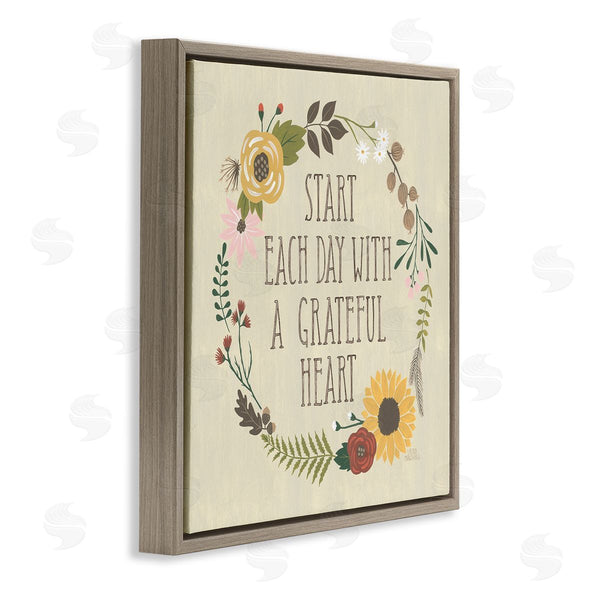 Stupell Industries Laura Marshall | With A Grateful Heart Flowers Wall Art