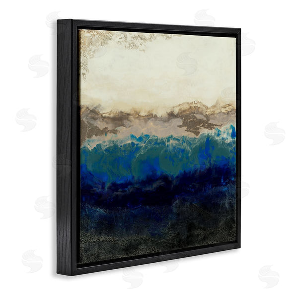 Stupell Industries Laura Van Horne | Abstract Ocean Shore Arrangement Neutral Blue Tones Wall Art
