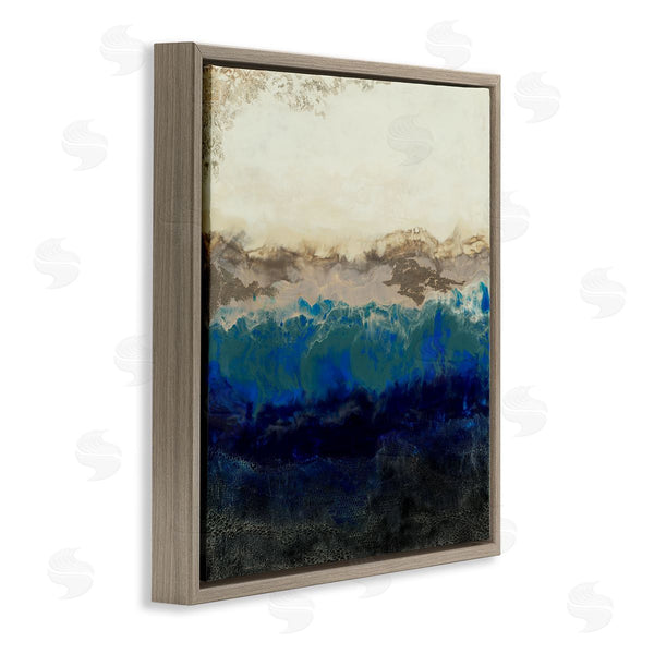 Stupell Industries Laura Van Horne | Abstract Ocean Shore Arrangement Neutral Blue Tones Wall Art