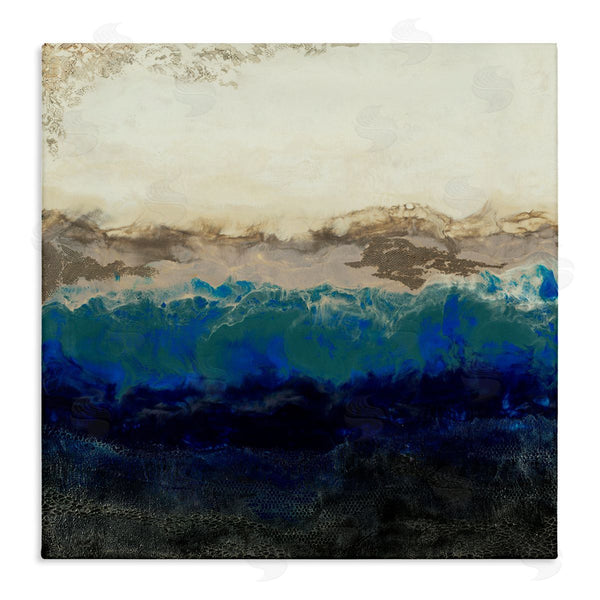 stupell industries Laura Van Horne | Abstract Ocean Shore Arrangement Neutral Blue Tones Wall Art