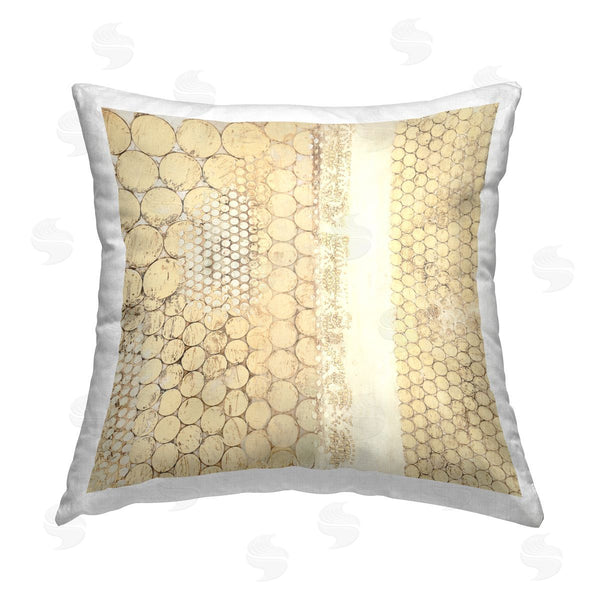 stupell industries Laura Van Horne | Patterned Beige Abstract Shapes Printed Throw Pillow
