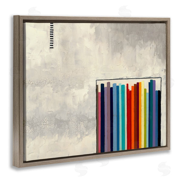 Stupell Industries Laura Van Horne | Rainbow Shapes Over Grey
