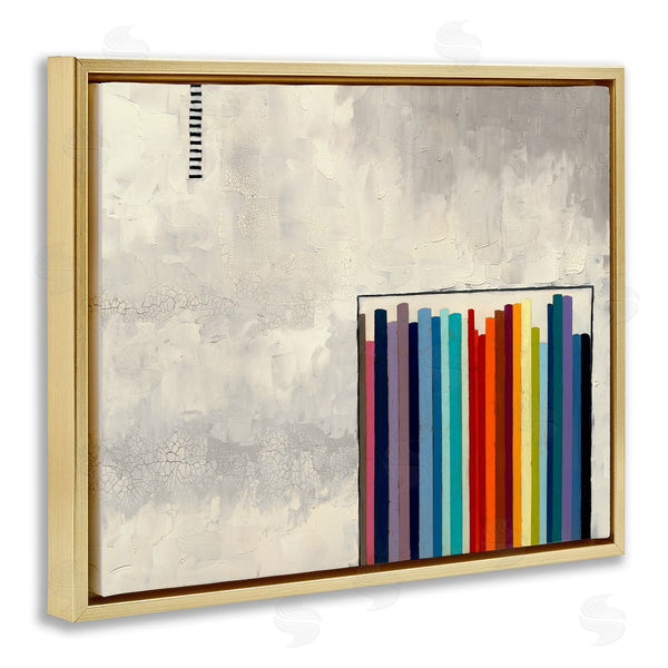 Stupell Industries Laura Van Horne | Rainbow Shapes Over Grey