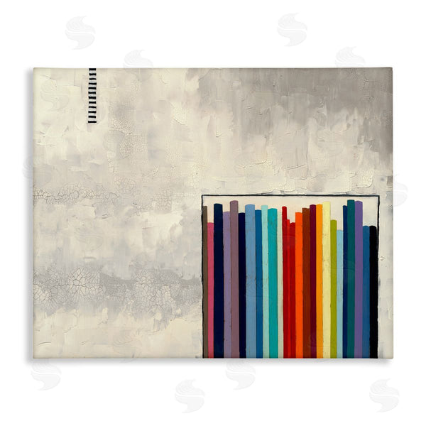 stupell industries Laura Van Horne | Rainbow Shapes over Grey